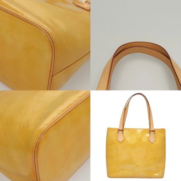 LOUIS VUITTON Monogram Vernis Houston Hand Bag Beige M91004 LV Auth - Picture 15 of 15